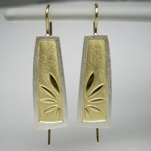 Arracades d’or groc i plata