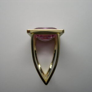 Anell d’or groc amb rosa de frança